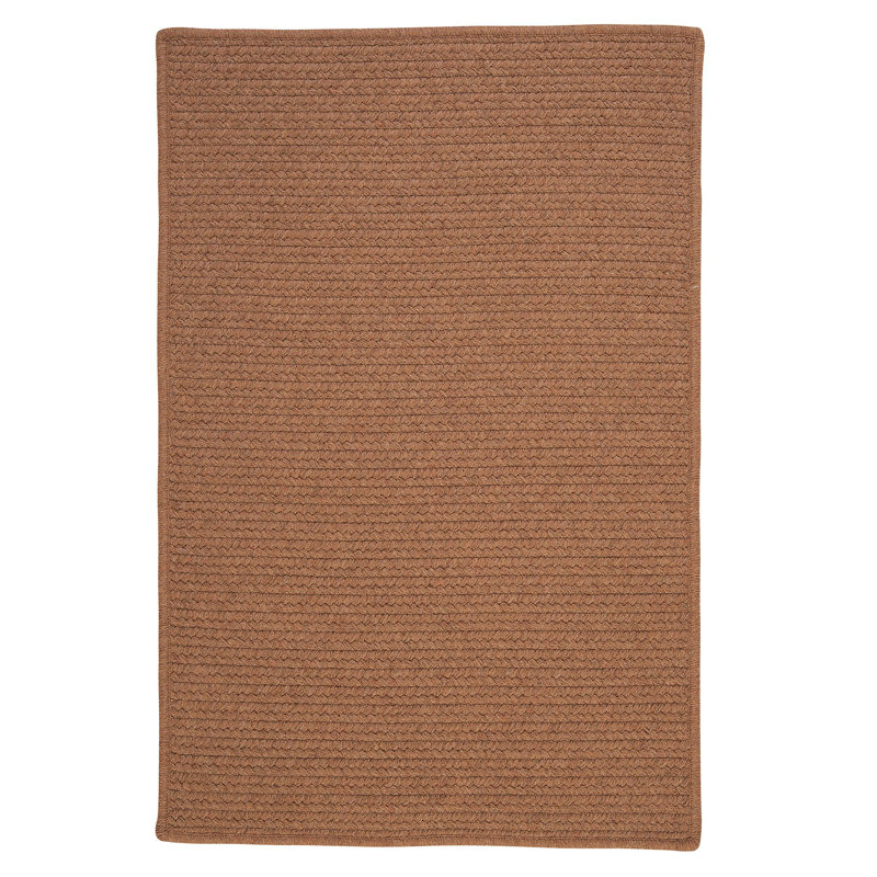 Tapis en laine tressé neutre Mcclary, Non inclus, Rectangle 8 pi x 11 pi