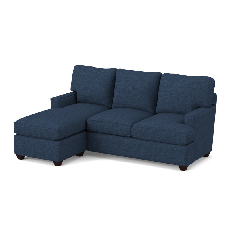 80.5" Wide Reversible Modular Sofa & Chaise with Ottoman, Archetype Admiral