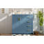 Meuble-lavabo avec lavabo en céramique, 3 tiroirs et poignées en métal-1418340260