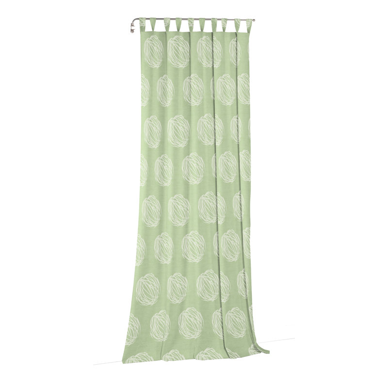 Lata Room Darkening Curtain Single Panel, 135cm Width x 245cm Drop, Green
