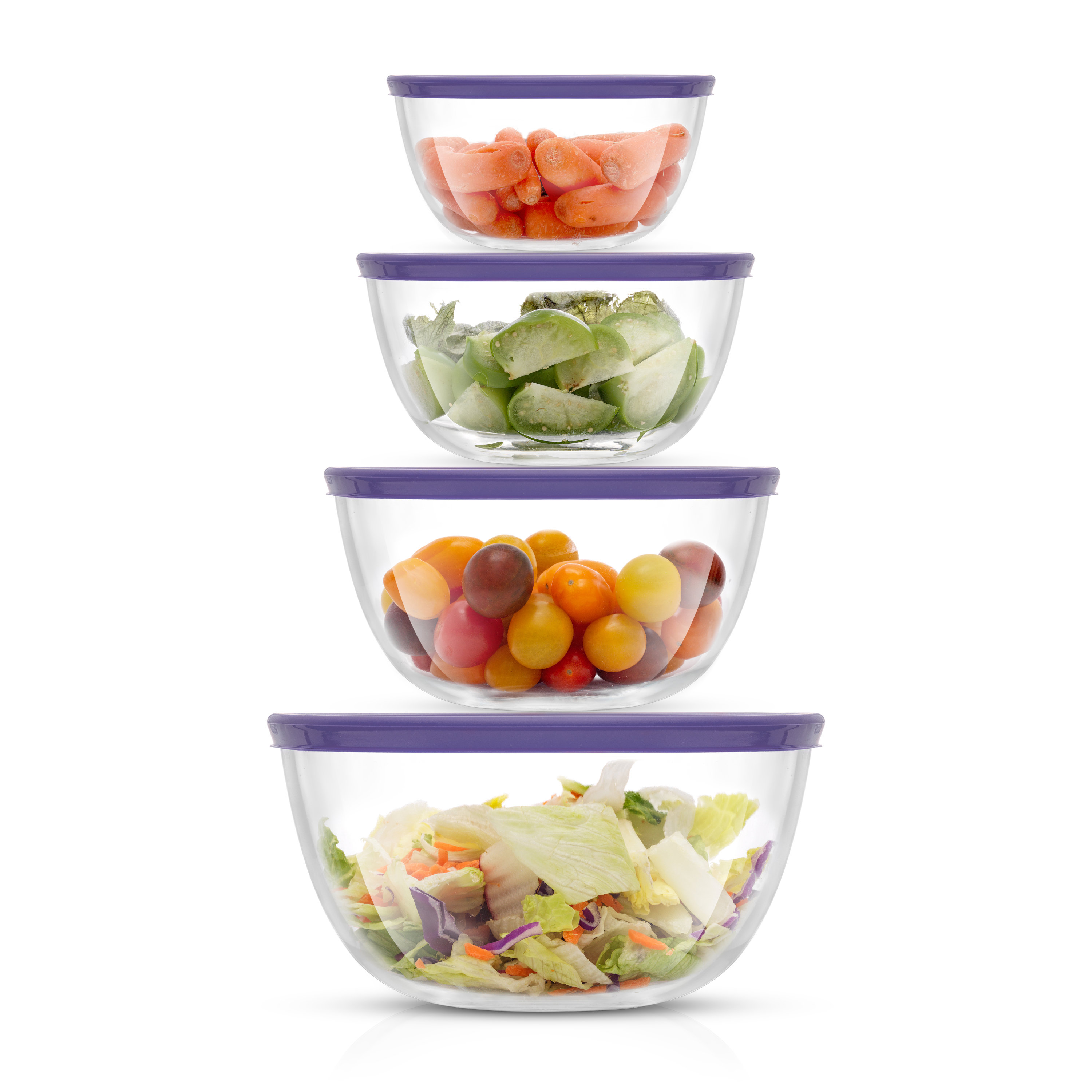 JoyJolt 8-Piece Glass Mixing Bowls with Lids & Reviews | Wayfair