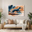 «Dogs Whippet», art mural en métal beige-1937048592