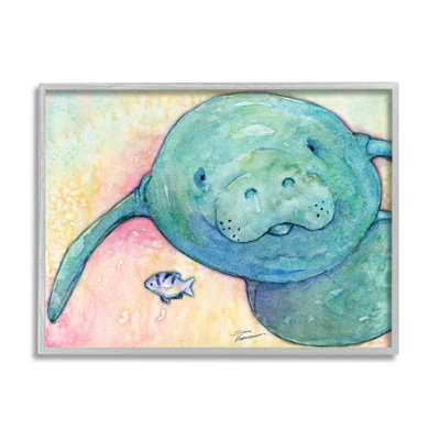Lamantin souriant, faune aquatique