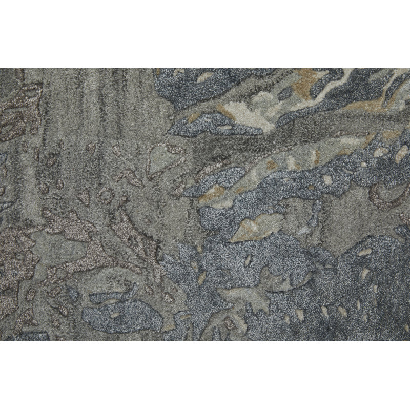 Zarah Modern Watercolor, Blue/Taupe/Green, 8' X 10' Area Rug, Rectangle 8' x 10'