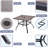 Thomey Square Metal Outdoor Dining Table With Umbrella Hole , 37'' in. W 37'' in. D-430568926