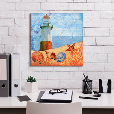 «Ocean Breeze Lighthouse» par Art Licensing Studio, art mural sur toile