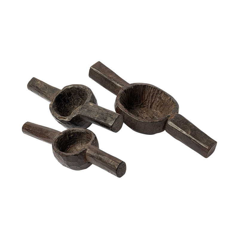 Oro Set Of 3 (Black), Dark Brown