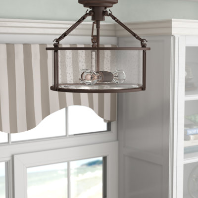 Plafonnier cylindrique semi-encastré à 3 lumières de 16 po Screven