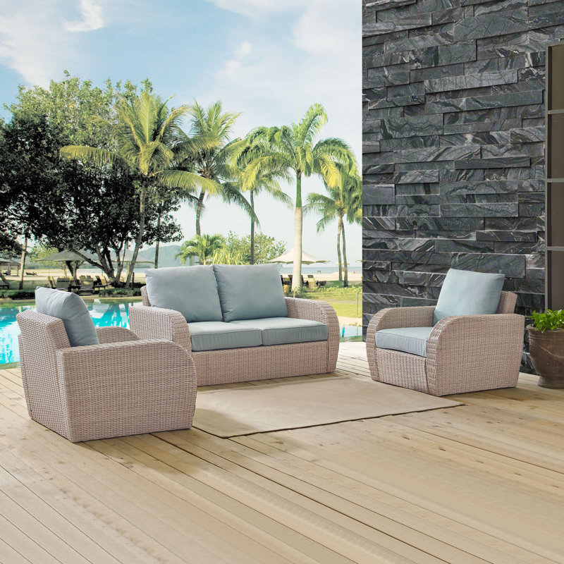 Tarpley 4 - Person Patio Conversation Set with Cushions, Mist
