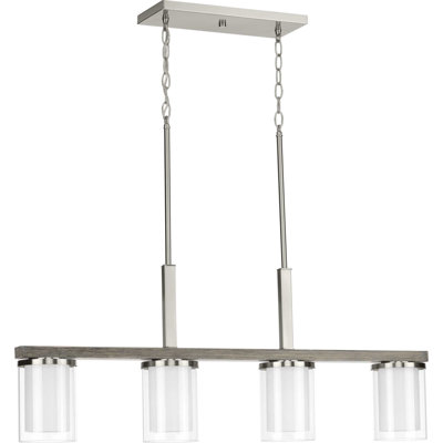 Luminaire suspendu linéaire à 4 lumières pour îlot de cuisine Waddells