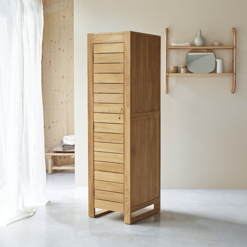 Minimalys 1 Door Solid Wood Wardrobe