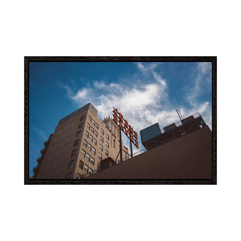 Jesus Saves LA II by Bethany Young - Print on Canvas, 66.04cm H x 101.6cm W x 3.81cm D, Black Framed