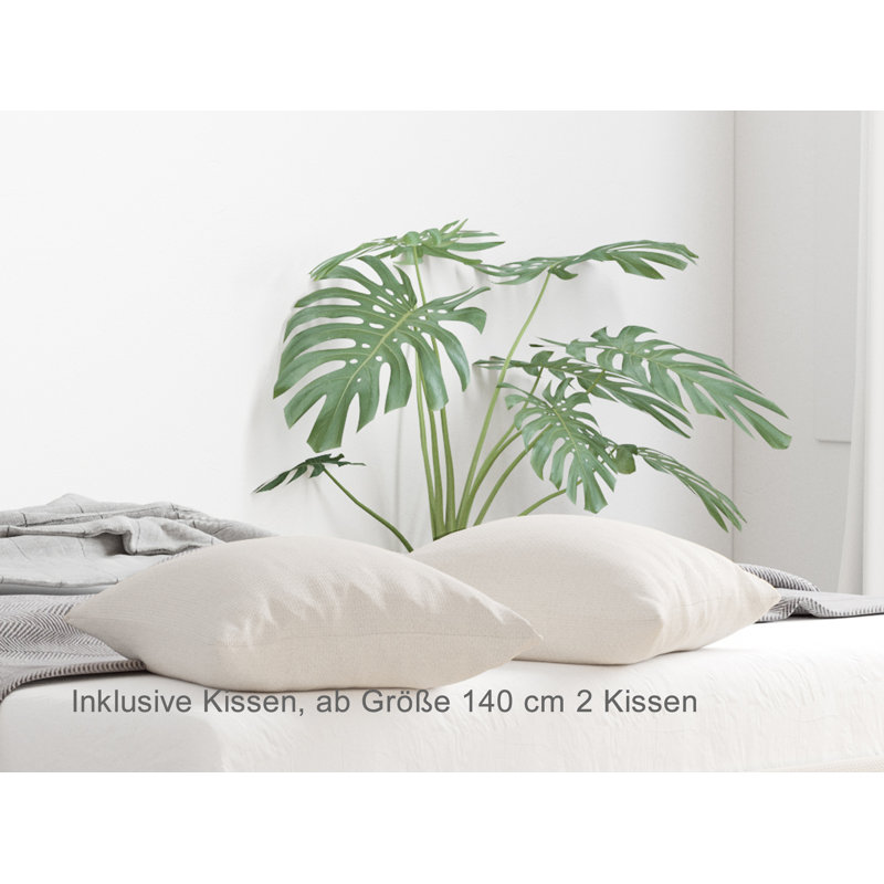 Bett Elsef 45 hoch, Beige, 140 x 200cm