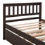 Lit simple avec lit gigogne, cadre de lit plateforme avec tête et pied de lit