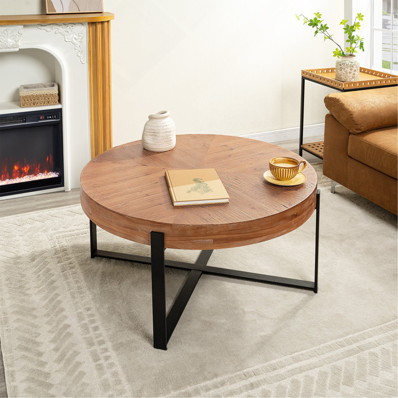 Table basse 33,86 po, H 17,72 po x L 33,86 po x l 33,86 po, Noir