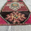 Tapis turc rétro fait à la main - Petit tapis tribal en laine avec motif de couloir oriental