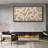White Abstract Lines on Beige Modern Art-100937185-111696311