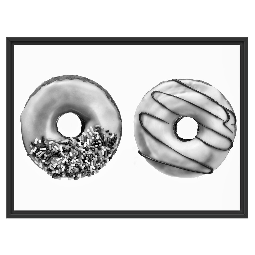 Gerahmtes Wandbild Glasierte Donuts