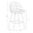 Swivel Bar Stools Set Of 3, Counter Height Bar Stools With Back & Metal Legs-Brown-1869018971