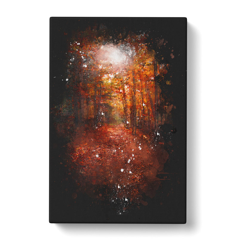 Autumn Forest Pathway - Wrapped Canvas, 60cm H x 40cm W x 3cm D