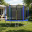 Trampoline 8 pi avec filet de sécurité, panier de basketball et échelle pour enfants
