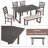 6 - Person Double Pedestal Dining Set