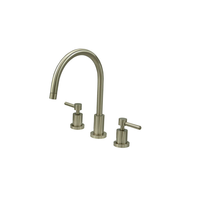 South Beach Double Handle Widespread Kitchen Faucet, Brushed Nickel