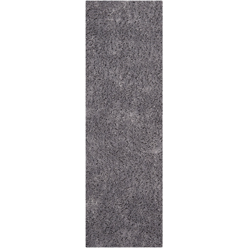 Assar Handmade Tufted Gray Area Rug, Runner 2'3" x 12'
