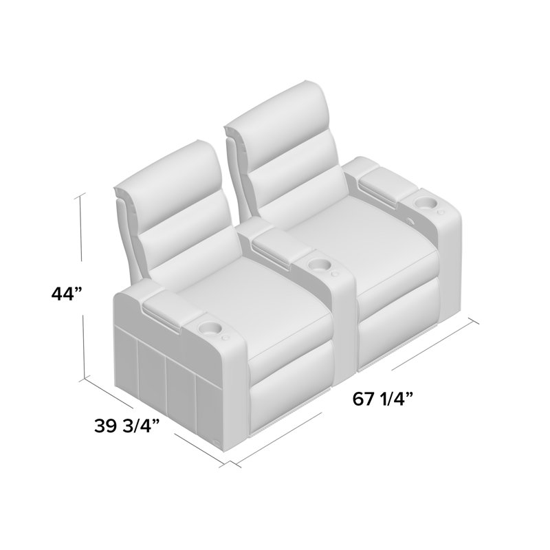Rangée de fauteuils de cinéma inclinables Magnum LHR (rangée de 2), Cerise luxueuse