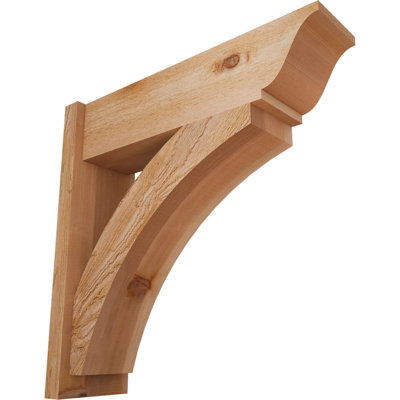 8"W x 28"D x 28"H Thorton Rough Sawn Traditional Outlooker, Western Red Cedar