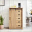 Commode 5 tiroirs avec porte de grange coulissante-425528779