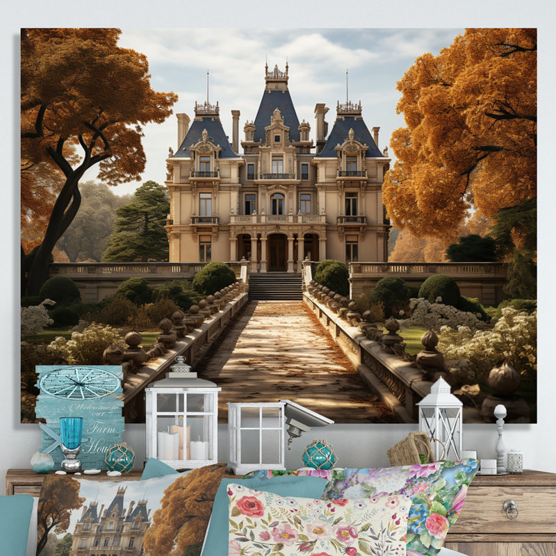 Masiah France Chateau Charisma - impression, H 24 po x l 32 po x P 1 po, Toile tendue