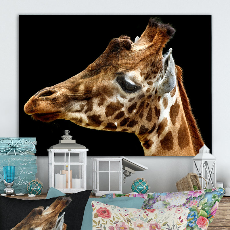 " Giraffe Portrait ", 12" H x 20" W x 1" D, Wrapped Canvas