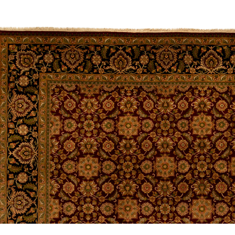Handmade Silk and Wool Area Rug