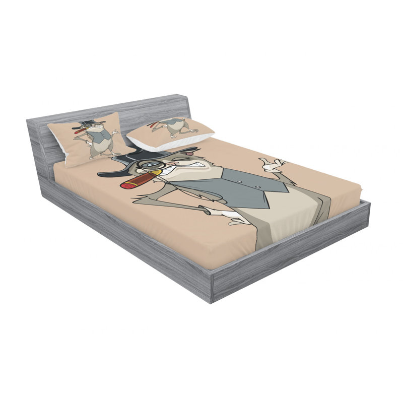 Microfiber Fitted Sheet, Queen Fitted Sheet with 2 Pillowcases