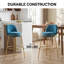 Ensemble de 2 tabourets de bar recouverts de métal plaqué or gris - confort luxueux pour espaces compacts-1637268445