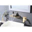 Robinet de salle de bain moderne avec bec cascade, fixation murale, poignée simple, or brossé antirouille, robinet en acier inoxydable, conception de bec, radiant-125364228