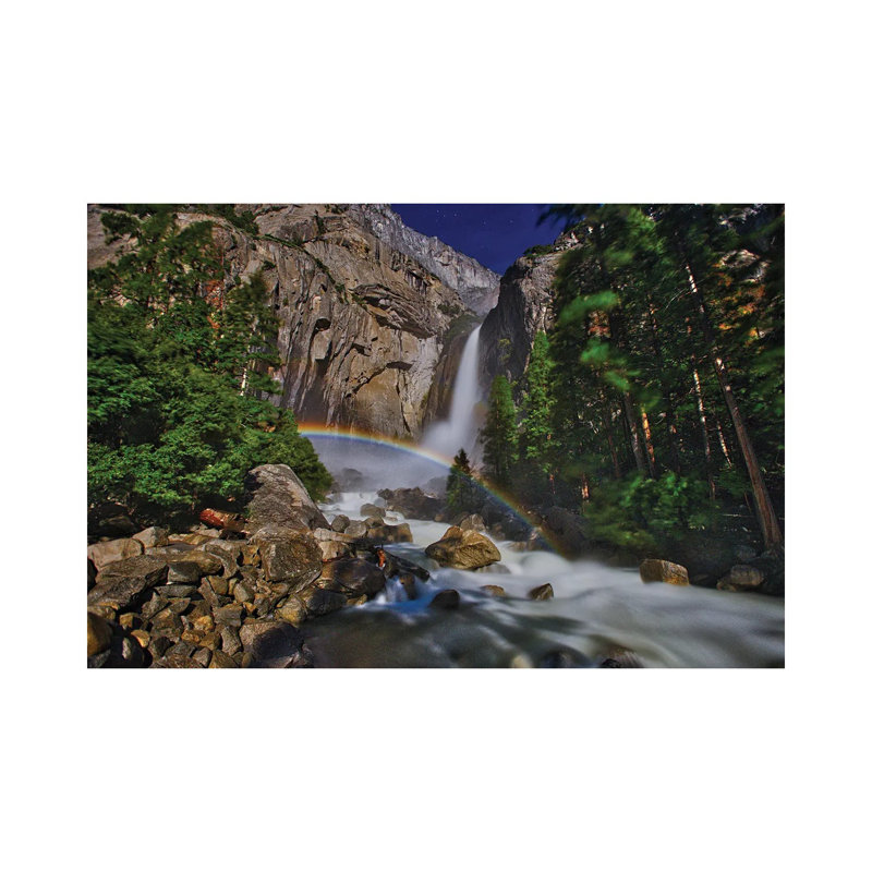 Moonbow At Lower Yosemite Falls by Zoe Schumacher - Wrapped Canvas Print, 20.32 cm H x 30.48 cm W