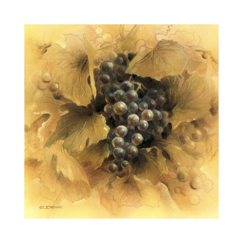 Grapes II by E Denis - Wrapped Canvas Gallery-Wrapped Canvas Giclée, 93.98 cm H x 93.98 cm W x 3.175 cm D