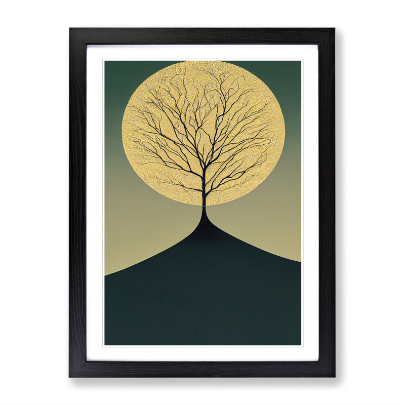 Unique Tree Art Vol.1 - Framed Print, 34cm H x 25cm W x 2cm D, Walnut