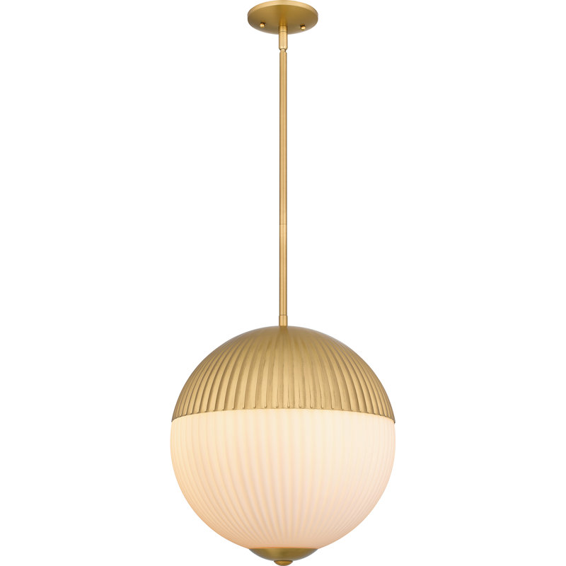 Luminaire suspendu en or brossé 2 lumières Makram