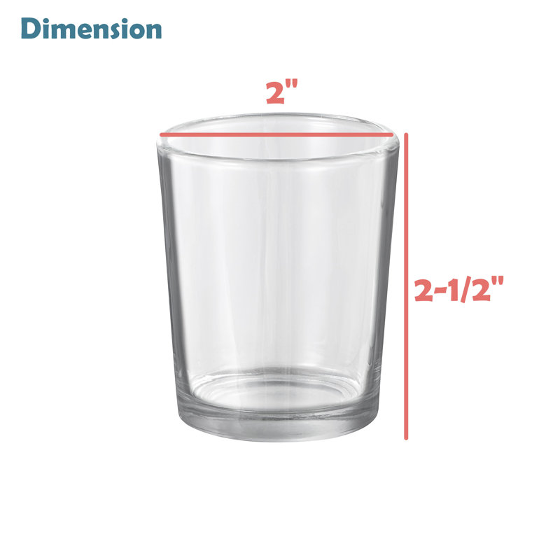 Glass Tabletop Hurricane, 2.5" H x 2" W x 2" D, 48