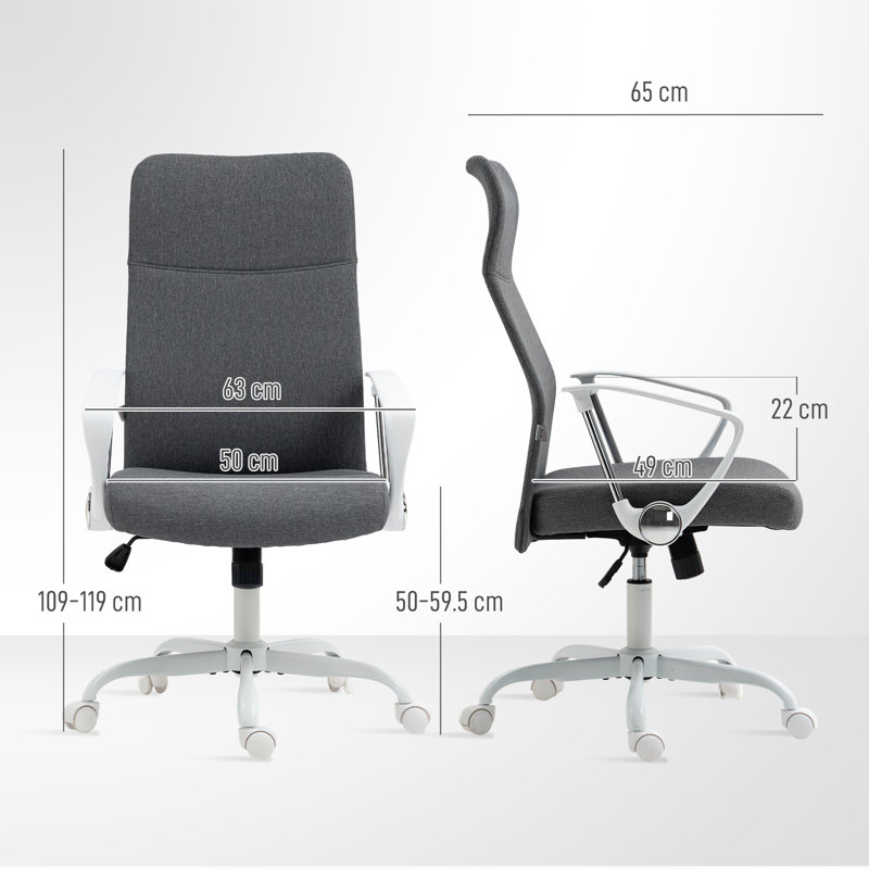 Polyester Office Chair, Grey