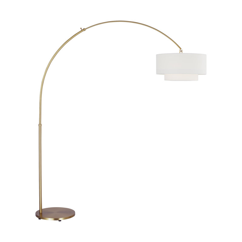 Sawyer Arched Floor Lamp, Burnished Brass