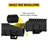 6-Pack Heavy Duty HDPE Trench Drain System with Plastic Grate - Commercial Grade Channel Drain for Garage, Driveway & Garden Floor