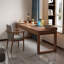 Bureau rectangulaire en bois massif avec tiroirs Walnut-379758446
