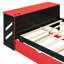 Lit de jour double en bois rouge avec lit gigogne simple, bureau, peu encombrant pour les soirées pyjama, style de jeu moderne-130428401