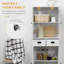 61" Tall Pantry Cabinet with Adjustable Shelves, and 2 Drawers
