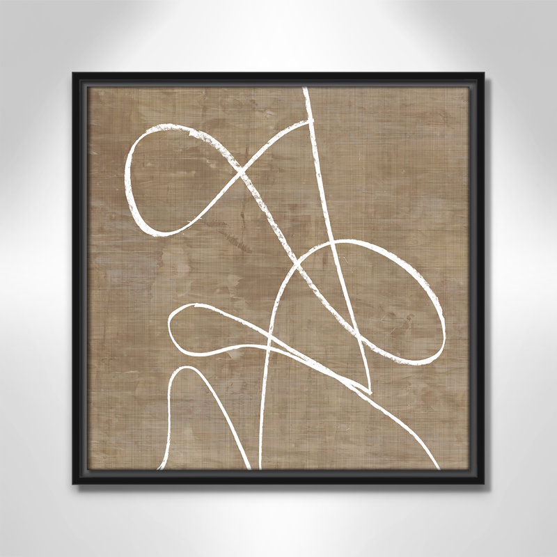Swooping Lines, 17.5" H x 17.5" W x 2" D, Black 