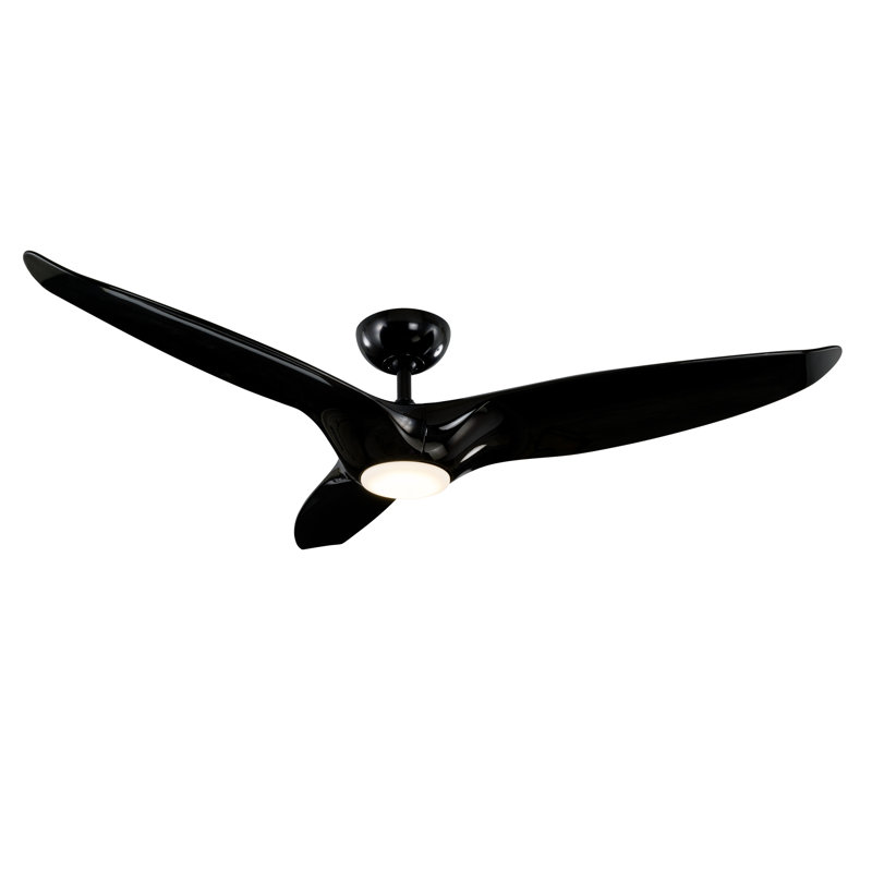 60 Morpheus 3 - Blade Ceiling Fan with LED Light Kit and Wall Control Included, Works With Alexa and iOS or Android App